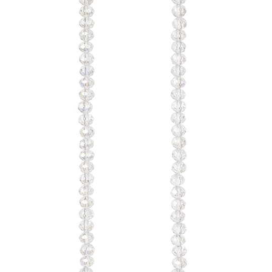 12 Pack: Crystal Faceted Glass Rondelle Beads, 3mm by Bead Landing™